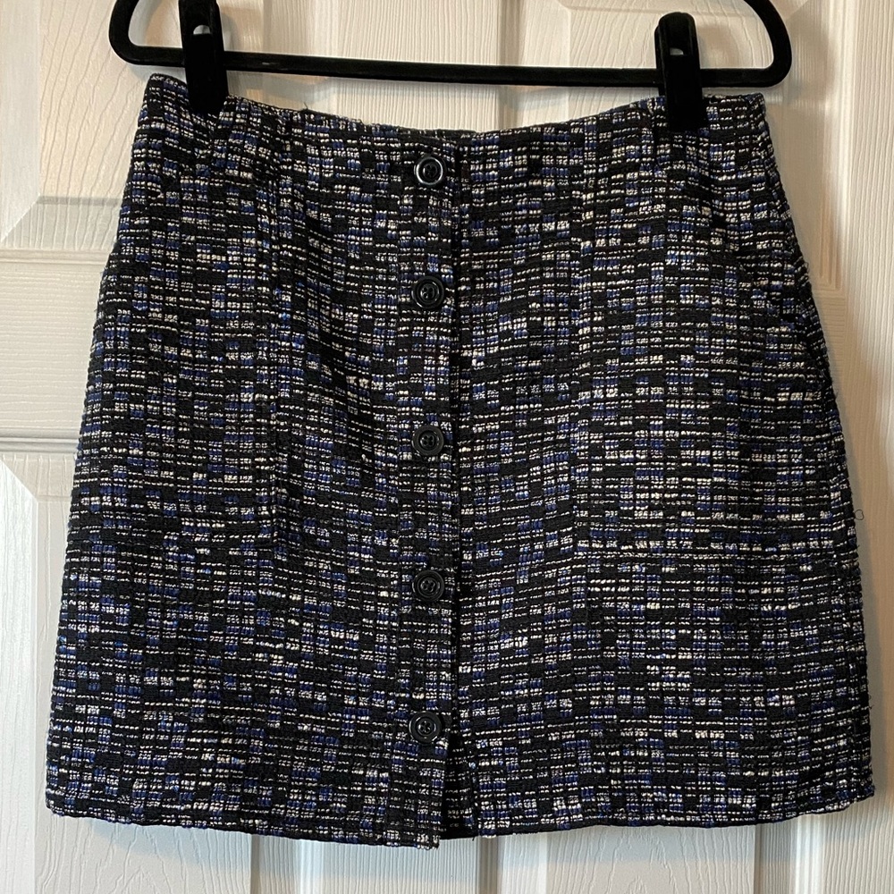Banana Republic Button Down Tweed Mini Skirt Size 4